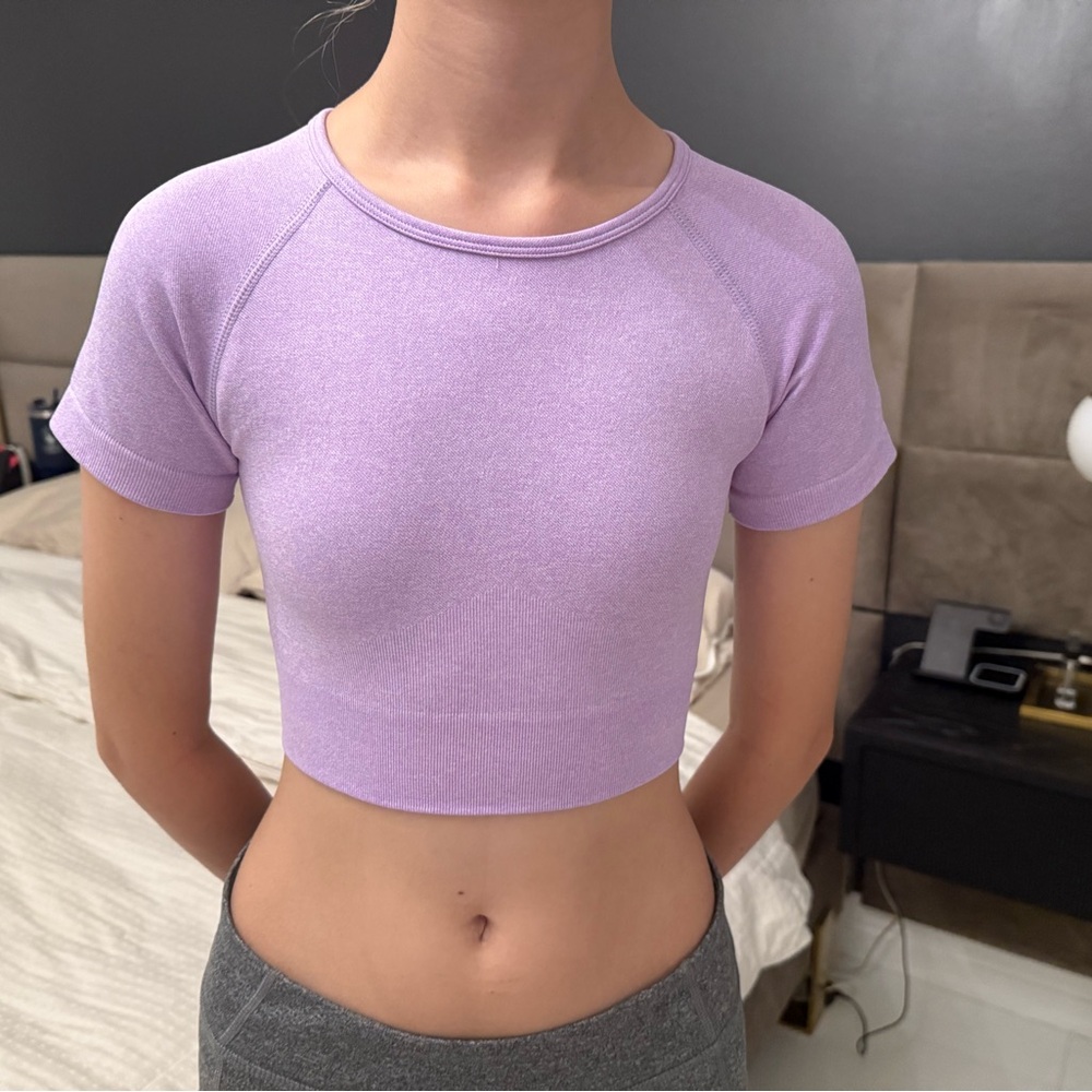 Lavender Athletic Crop Top